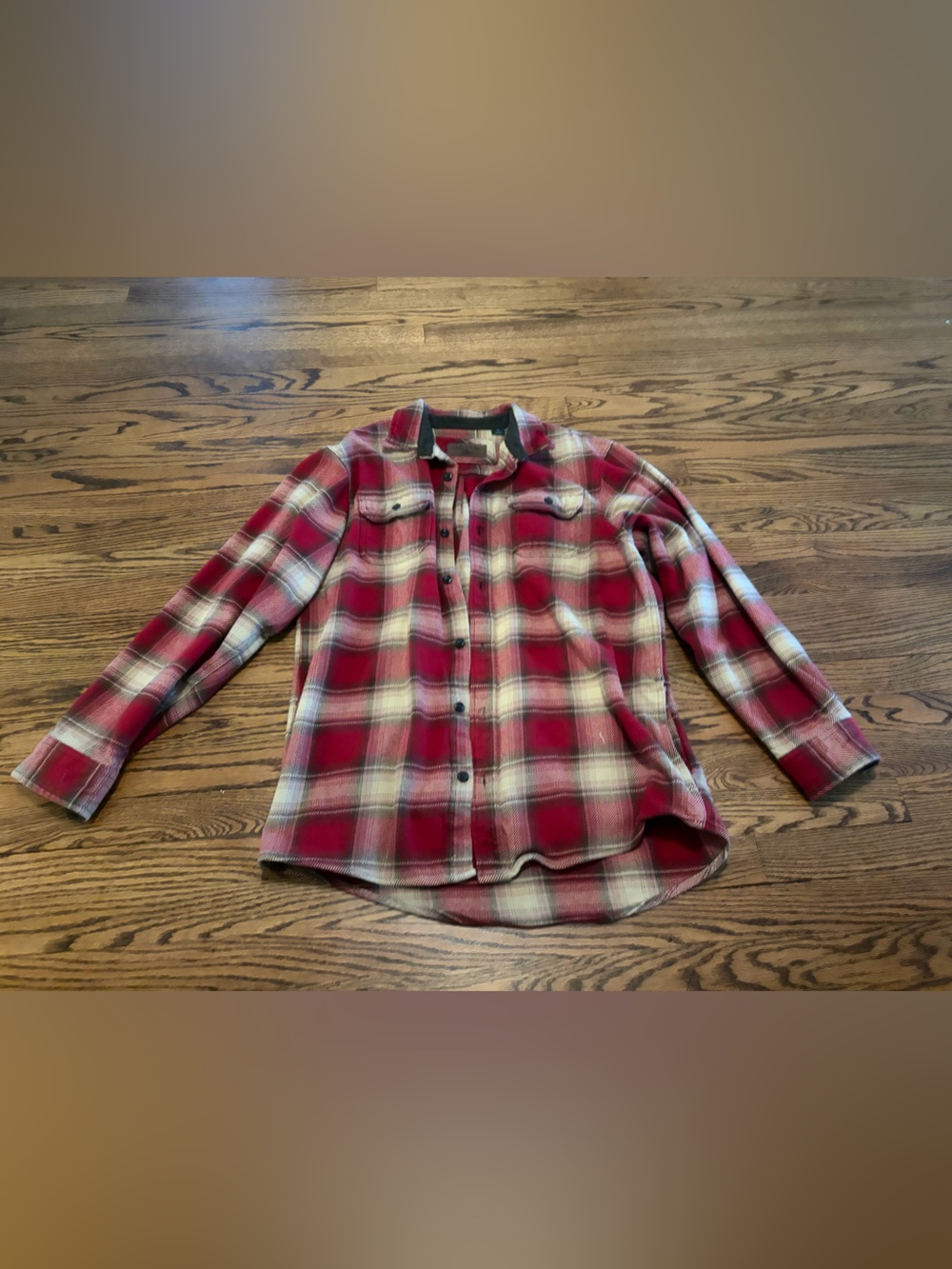 Orvis Red Plaid Wool Shirt Jacket